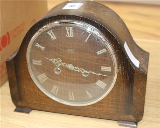 An oak case timepiece